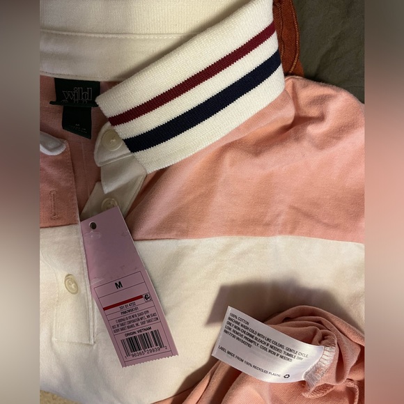 Wild Fable NWT blush/white/blush cropped collared shirt—prep-ilicious! - Picture 3 of 3